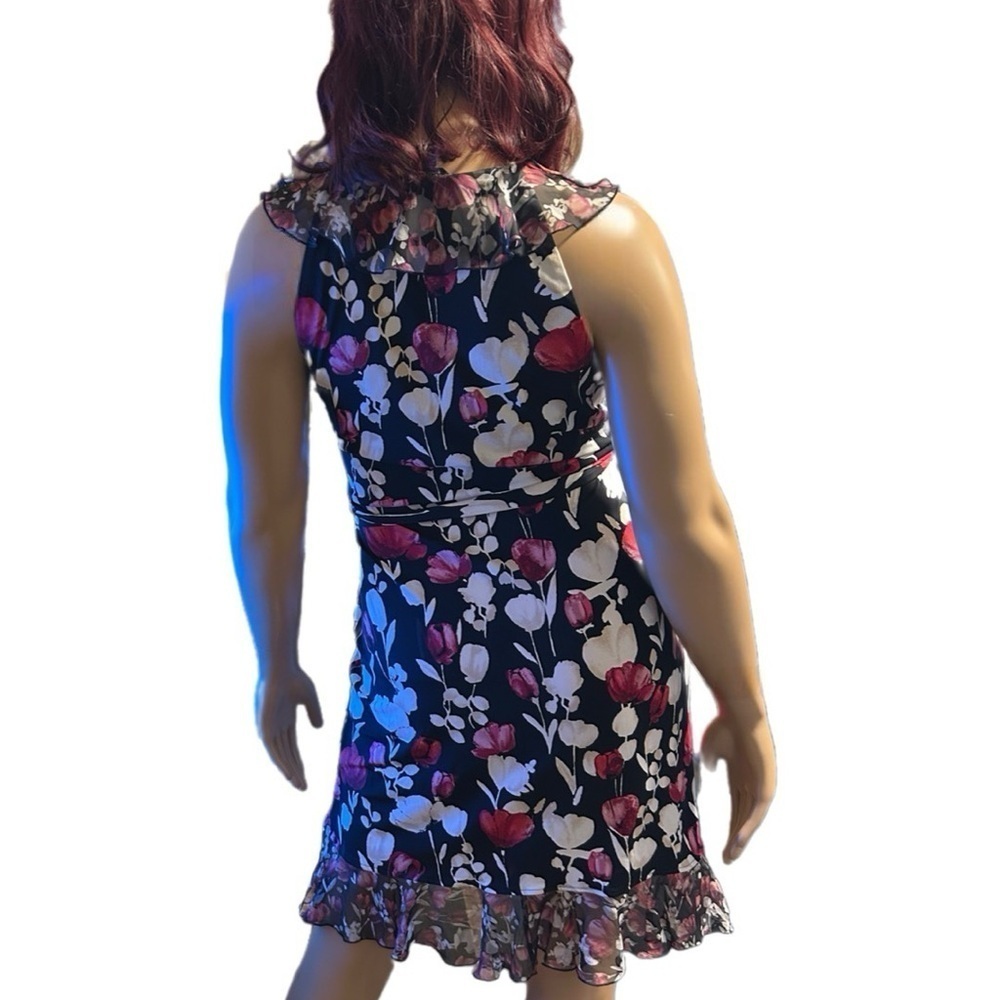 White House Black Market Floral Faux Wrap Dress, Size 14 - Picture 5 of 5